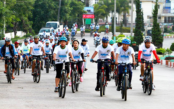 ေတာင္ႀကီးတြင္ ကမၻာ့ပတ္၀န္းက်င္ထိန္းသိမ္းေရးေန႔အထိမ္းအမွတ္ စုေပါင္းစက္ဘီးစီး
