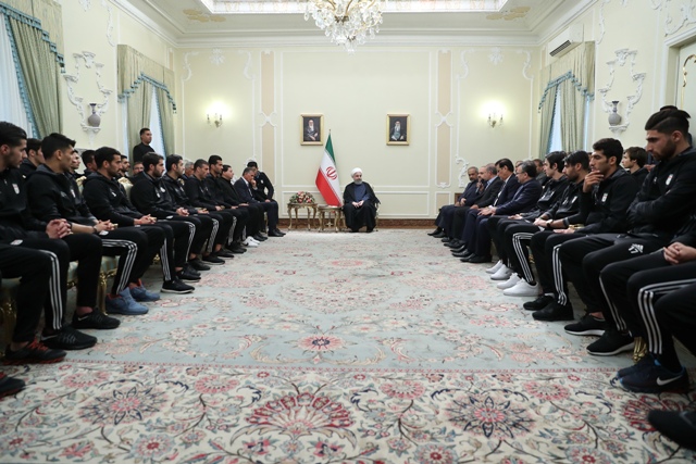 President Rouhani: Winning championships, esp. football symbol of national integrity
