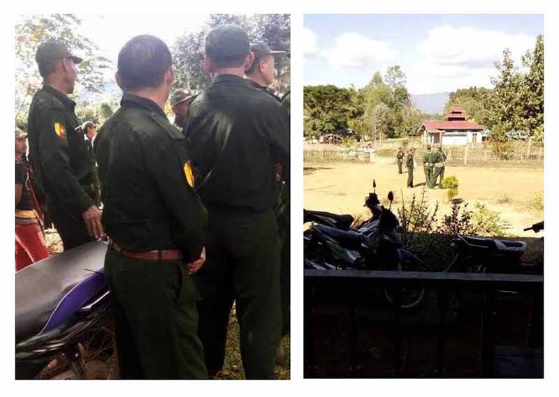 လား႐ိႈးၿမိဳနယ္တြင္း ျပည္သူ႔စစ္က ရြာသားမ်ားအား စစ္သားစုေဆာင္းေန