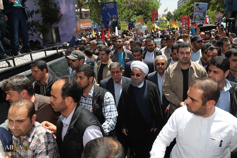 Hassan Rouhani turut Hadir dalam Aksi Pawai Akbar Al-Quds Sedunia