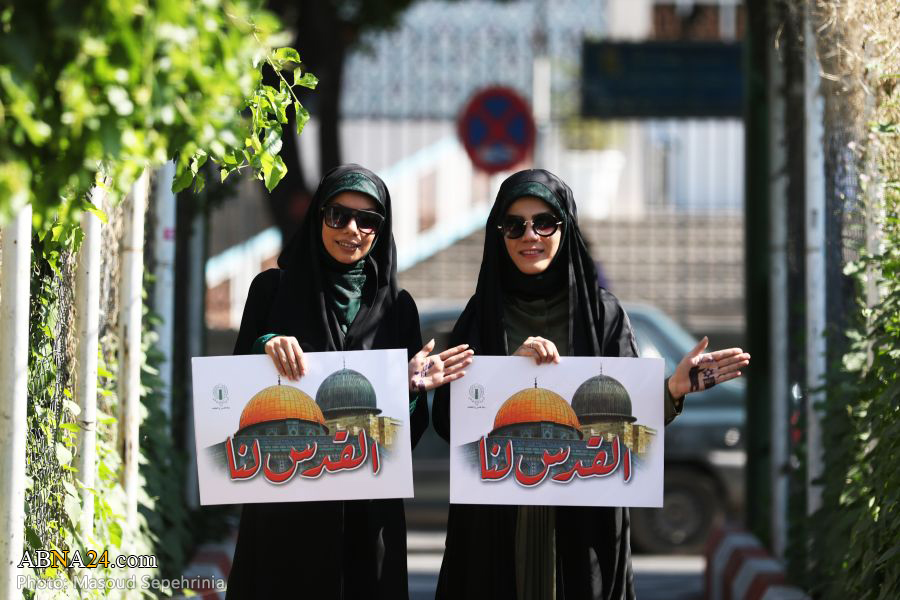 تقرير مصور/ التؤائم يشاركون في مسيرات يوم القدس العالم بمدينة "تبريز"