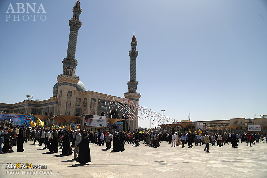 تقرير مصور/ علماء عظام يشاركون عموم الناس في إحياء يوم القدس العالمي بمدينة قم المقدسة