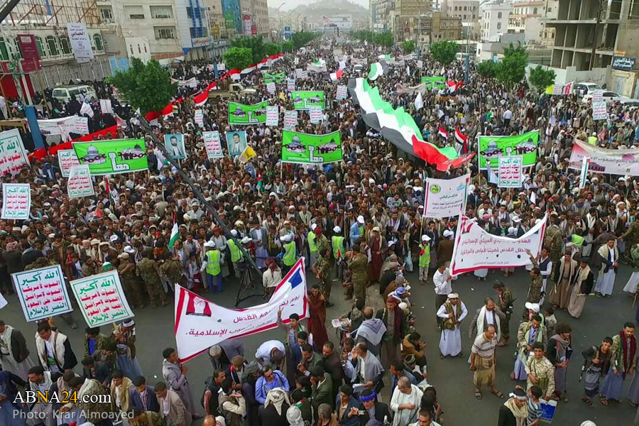 تقرير مصور/ حشود كبيرة بالعاصمة صنعاء للمشاركة في مسيرة "يوم القدس العالمي"