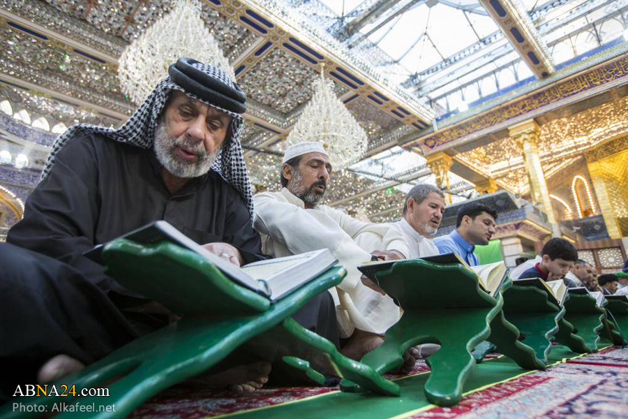 تقرير مصور/ مشاركة يومية لكبار السنّ في الختمة القرآنيّة المرتّلة من صحن أبي الفضل العبّاس (ع)