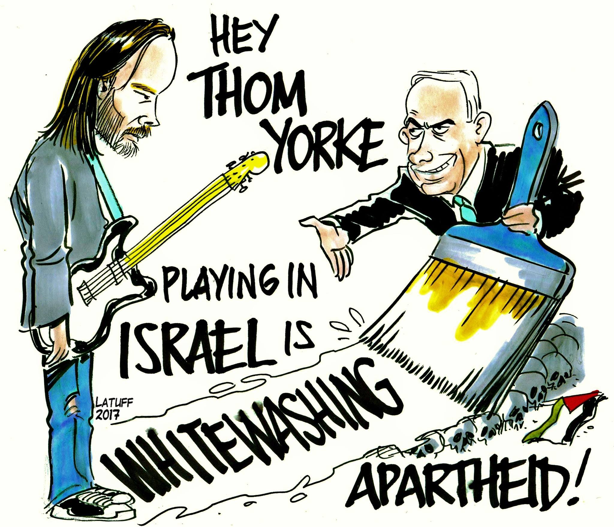 Concierto de Banda Británica Radiohead en Israel, una Ayuda para Blanquear Crímenes del Apartheid Sionista contra los Palestinos