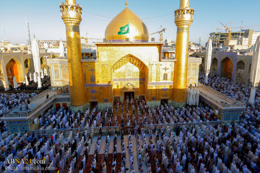 تقرير مصور/ إقامة صلاة عيد الفطر المبارك داخل حرم الامام امير المؤمنين (ع) بالنجف الأشرف