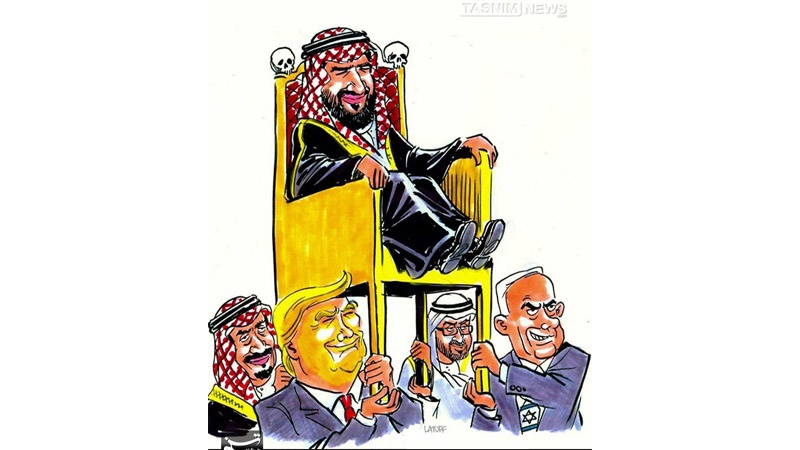 کارٹون: سعودی تخت و تاج کو کاندھا دیتے لواحقین