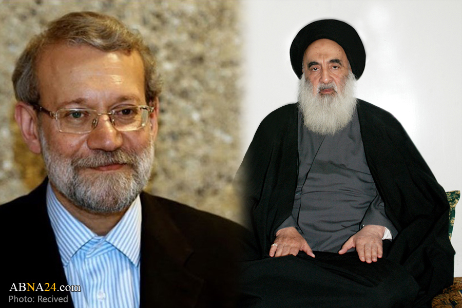 لاريجاني يهنئ "آية الله السيستاني" بدحر الارهابيين من الموصل