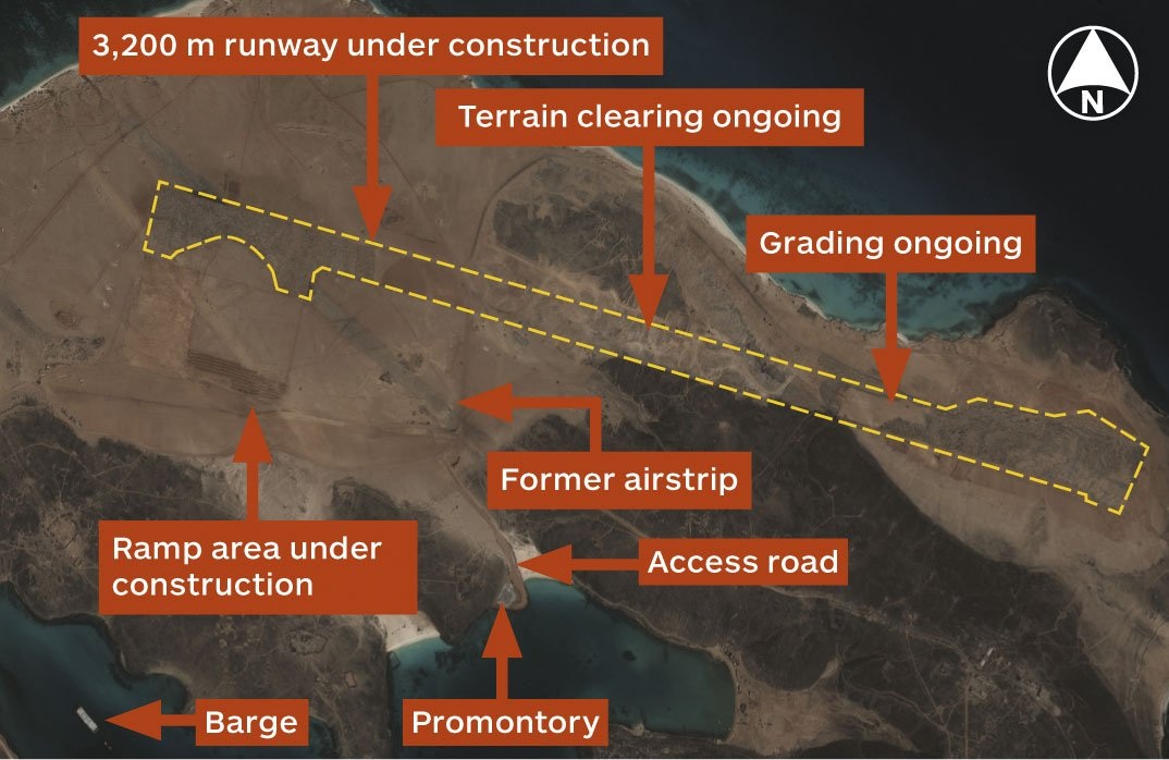 UAE build military base in Mayun island, near Bab al-Mandab Strait