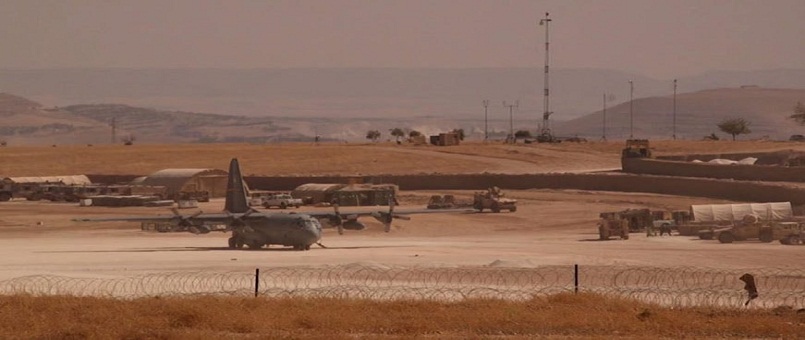 Terör örgütü PYD'e kalkan olan ABD'nin Suriye'deki askeri üssü görüntülendi