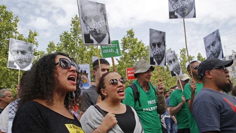 Parisian activists rally against Netanyahu's visit