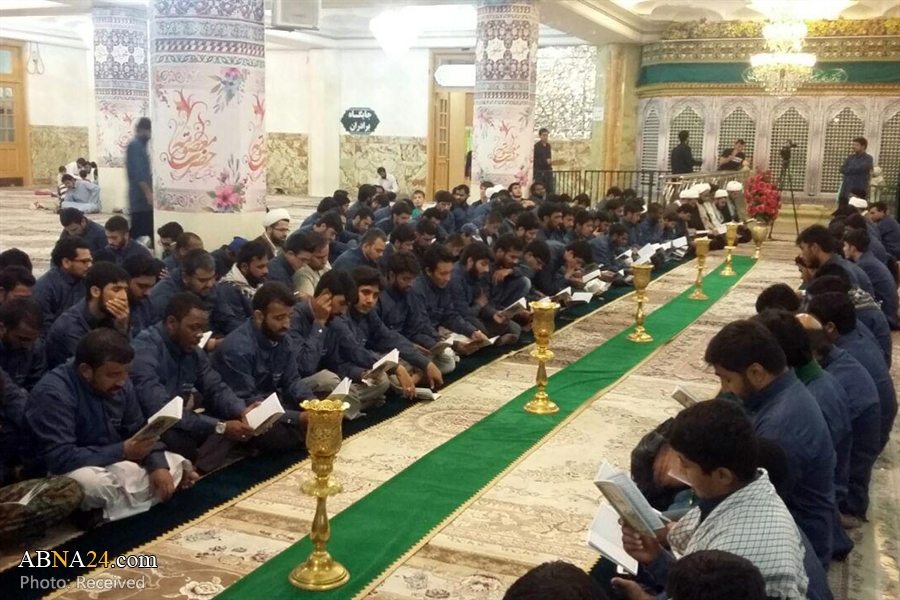تقرير مصور/ طلاب أجانب يشاركون في تنظيف المرقد الشريف للسيدة المعصومة (ع)