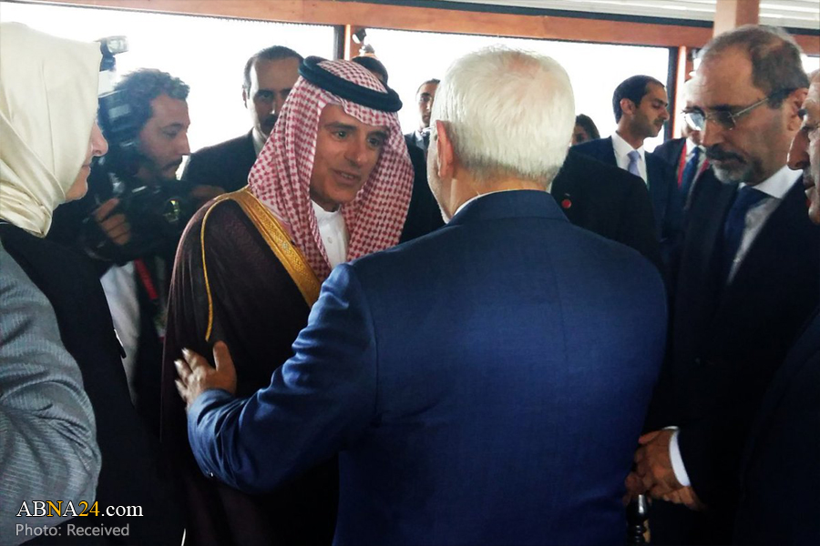 سعودی وزیر خارجہ کی ایرانی وزیر خارجہ سے ملاقات + تصاویر