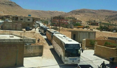 انتهاء عملية إخلاء مسلحي النصرة الارهابية وعائلاتهم من جرود عرسال