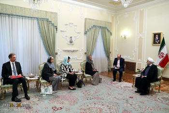 صدر حسن روحانی سے یورپی یونین کی خارجہ پالیسی کی سربراہ کی ملاقات