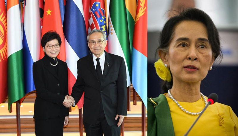 ေဒၚေအာင္ဆန္းစုၾကည္ႏွင့္ ကာရီလမ္ကို အာရွ၏ ၾသဇာအႀကီးဆံုး အမ်ဳိးသမီးႏွစ္ဦးအျဖစ္ ထုိင္းႏုိင္ငံျခားေရးဝန္ႀကီး ခ်ီးက်ဴး