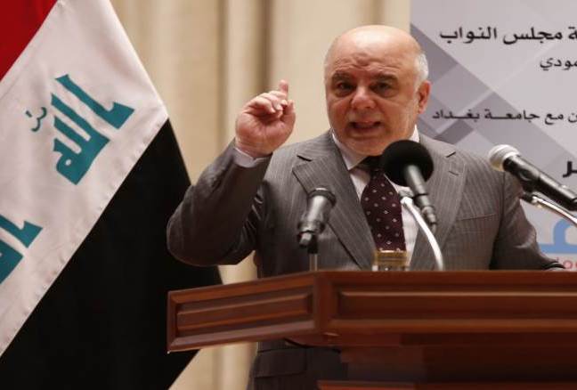العبادي يؤكد ان الحشد الشعبي يخضع لقيادة الدولة العراقية والمرجعية الدينية في النجف