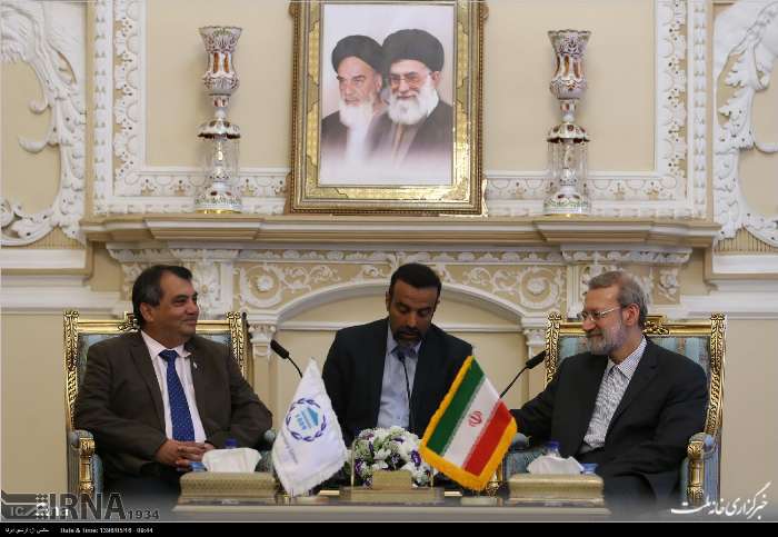 عالمی بین الپارلیمانی یونین کے صدر کی ڈاکٹر لاریجانی سے ملاقات، ایران کی حکمت عملی مذاکرات پر مبنی