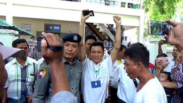 ကိုေဆြ၀င္းအမႈ ႐ုံးခ်ိန္းတြင္ ဦးေက်ာ္မ်ဳိးေရႊကို ဖမ္းဆီး၍ အိုးဘုိေထာင္သို႔ ပို႔