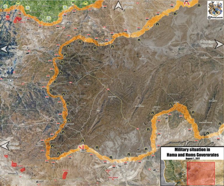 Map: ISIS near to lose grip on central Syria