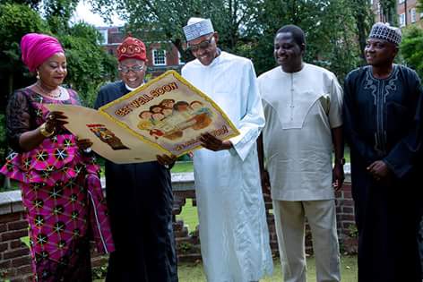 Ministan Yada Labaran Nigeriya da Femi Adesina da Malam Garba Shehu Sun Ziyarci Shugaba Muhammadu Buhari a Ingila