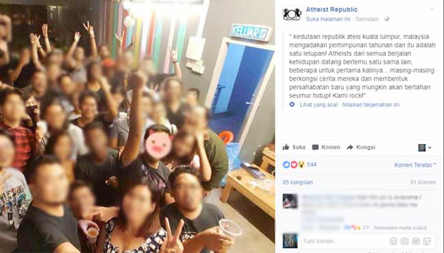 Kumpulan Ateis Dingatkan Tak Resahkan Umat Islam