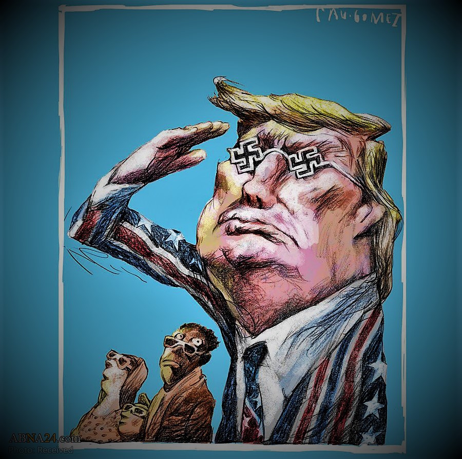 Трамп вә иргчилик – Карикатура
