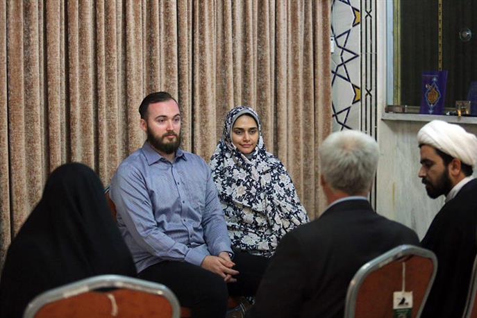 Young Ukrainian converts to Islam at Imam Reza Holy Shrine 