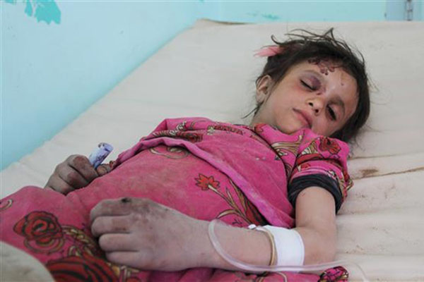 サウジアラビアの攻撃で、イエメン人の子ども５０００人以上が死傷