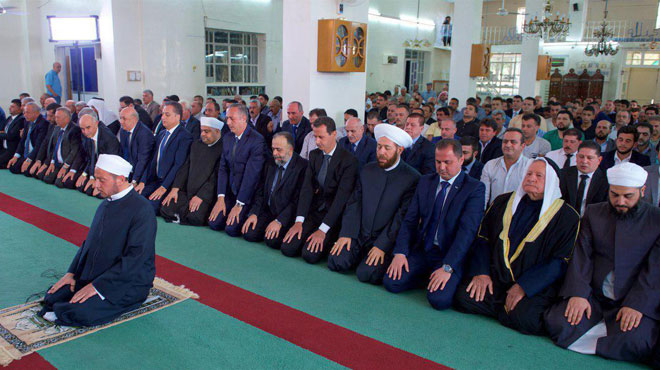 Syrian President al-Assad performs Eid al-Adha prayers in Qalamoun / Video, Pics