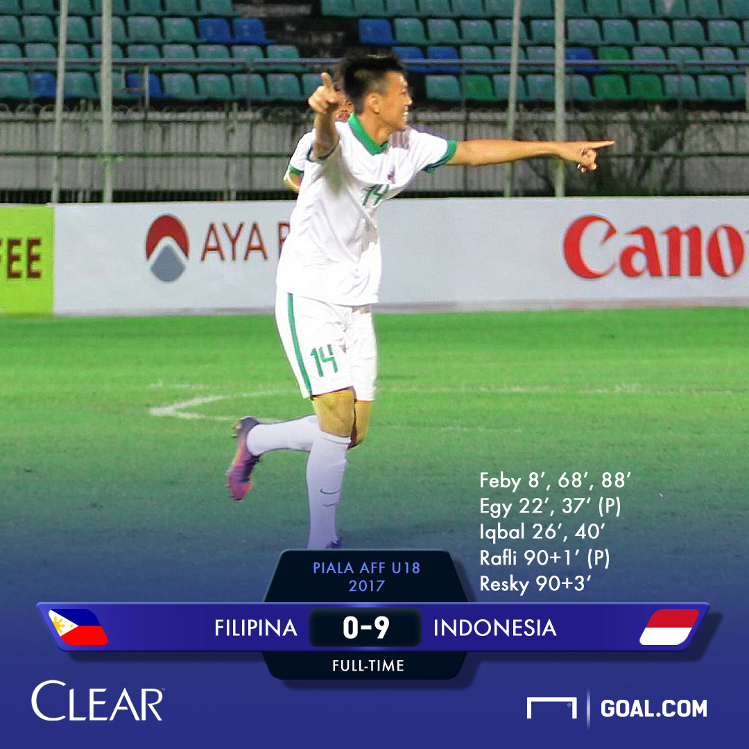 Timnas Indonesia Gunduli Filipina 9-0