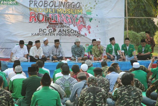 Peduli Muslim Rohingya, Ansor Probolinggo Dzikir Akbar