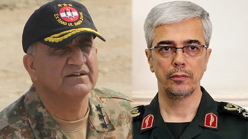 ایران اور پاکستان کی مسلح افواج کے سربراہوں نے ایک دوسرے سے ٹیلی فون پر تبادلہ خیال کیا