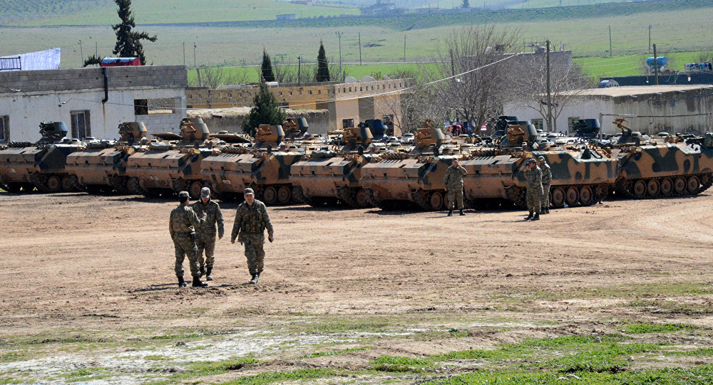 Turkey sends military vehicles, equipment to Syria border