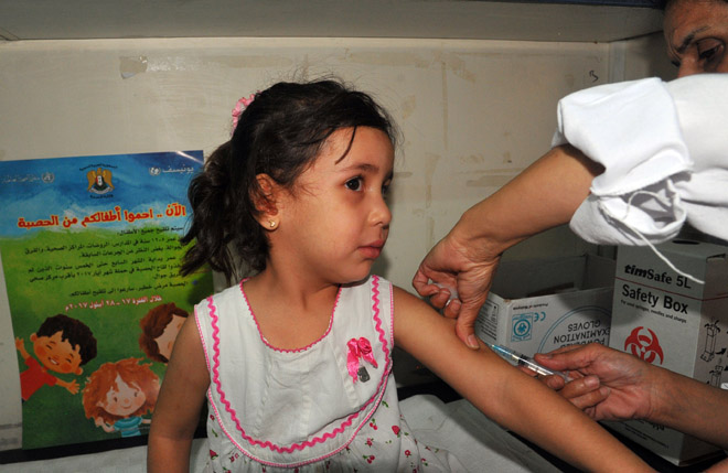Measles vaccination campaign targeting 9000 children starts in Deir Ezzor
