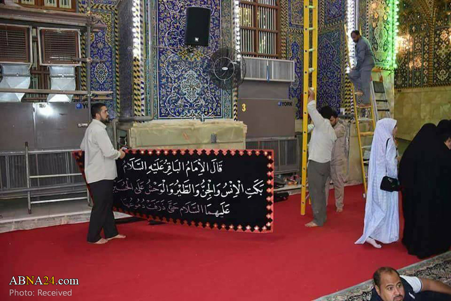 تقرير مصور/ توشيح صحن الامام الحسين (ع) الشريف بمناسبة شهر المحرم