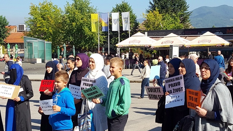 Nekoliko desetina Zeničana na skupu podrške za narod Rohinja