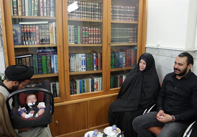 German lady converts to Shia Islam in Imam Reza Holy Shrine