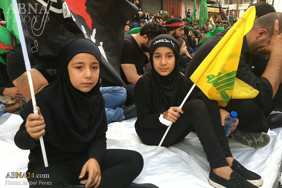 تصویری رپورٹ: لبنان میں یوم عاشور کے موقع پر حسینی عزاداروں کا عظیم اجتماع