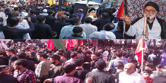 گاؤ کدل لالچوک اور دیگر مقامات پر انجمن شرعی شیعیان کے اہتمام سے جلوس ہائے عزاء برآمد