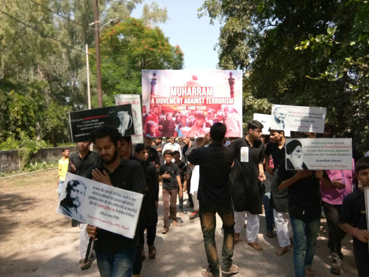  Ashura marked as anti terrorism day in Aligarh Muslim Univ., India / Pics
