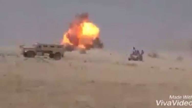 فيديو/ تفجير مفخخة قرب مدرعات الجيش وقوات الحشد!