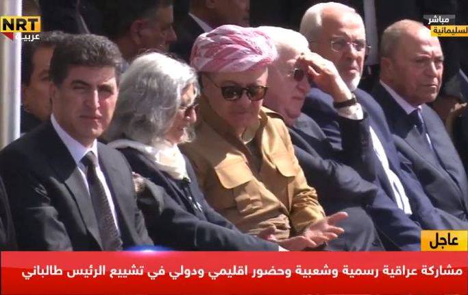 بارزاني يبرم "صفقة" مع عقيلة الطالباني مقابل تغطية جثمان "الرئيس" بعلم كردستان