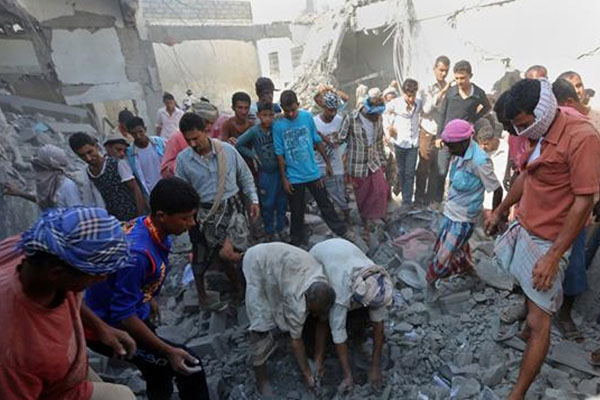 サウジによるイエメン南部への爆撃で、新たに１２人が死傷