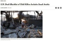 U.N. Orte „Saudi-geführte Koalition“ in Kinderkiller Blacklists