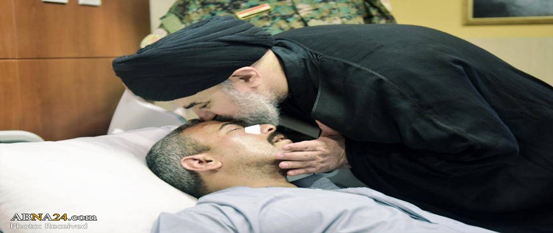 Ayetullah Sistani’nin Temsilcisi ''Yaralı Haşdi Şabi Mücahitlerini'' Ziyaret Etti / Foto