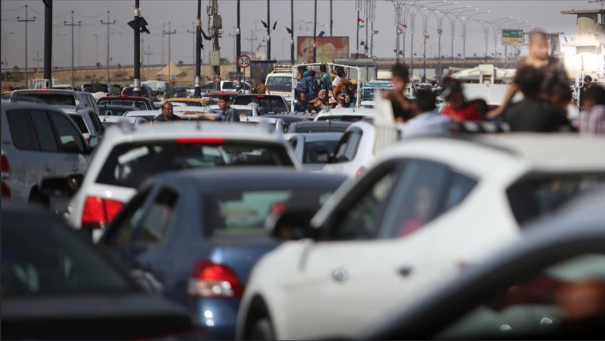 الانسحاب المرتبك والفوضوي للبيشمركة من كركوك دفع الآلاف للنزوح 