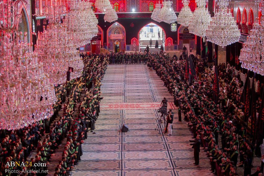 تقرير مصور/ خدمة العتبتين المقدستين يعزون الإمام المنتظر (عج) بذكرى استشهاد الإمام السجاد (ع)
