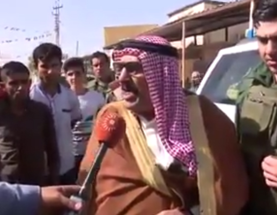 فيديو / قناة تابعة لبرزاني يحرض رئيس أحد رؤساء قبائل في الربيعة على الحشد الشعبي