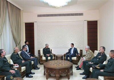 الرئيس السوري يستقبل رئيس الأركان الايراني في دمشق